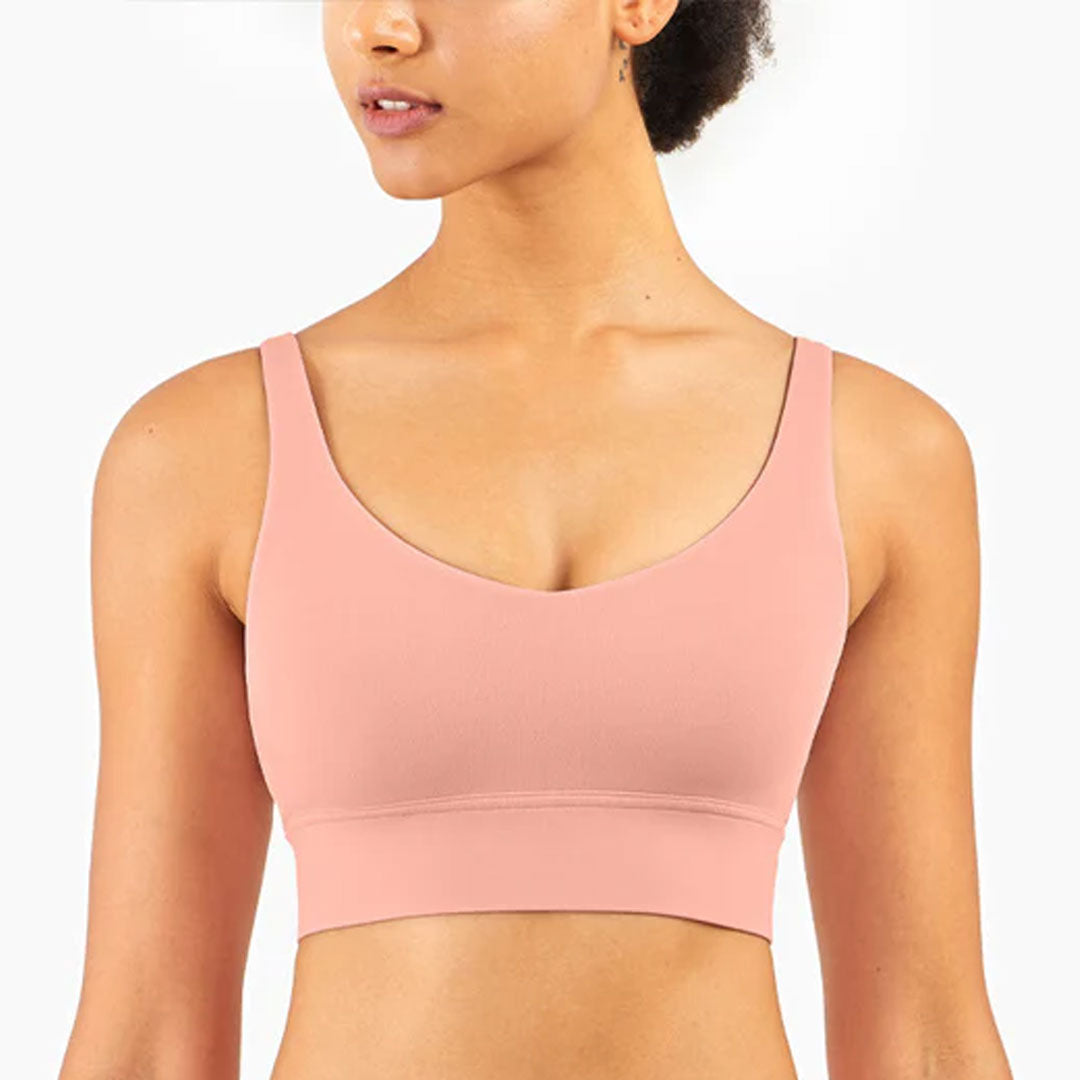 FREYSHA Crop Top Bra Shorts Nude Feeling Sport Suit Workout Outfit Fitness Wear