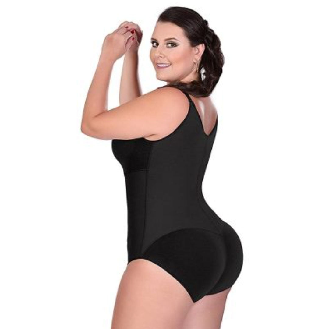 FREYSHA Zip-Up Women Body Shaper with Built-In Bra Tummy Controlling Shapewear