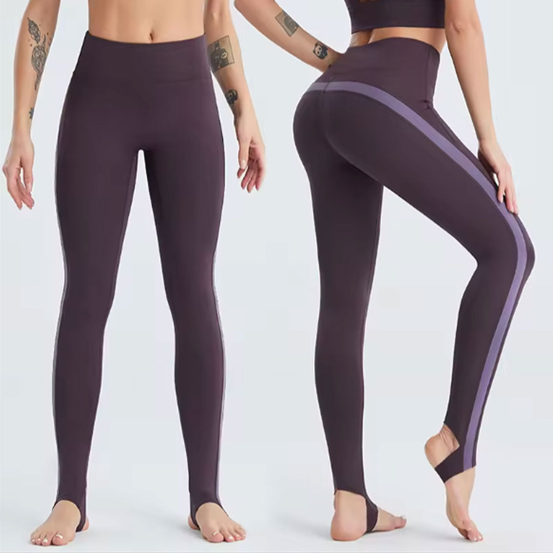 FREYSHA Yoga suit women sweat-absorbing nude beautiful back bra fitness tight running sports foot trousers quick-drying two-piece set