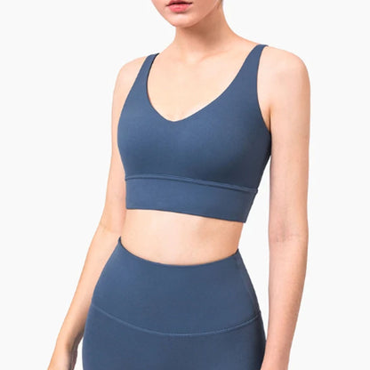 FREYSHA Crop Top Bra Shorts Nude Feeling Sport Suit Workout Outfit Fitness Wear