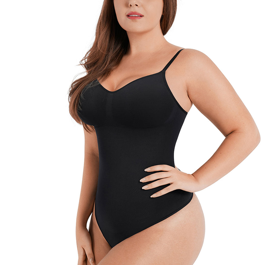 FREYSHA Women's Seamless Shapewear Thong Bodysuit Tank Top