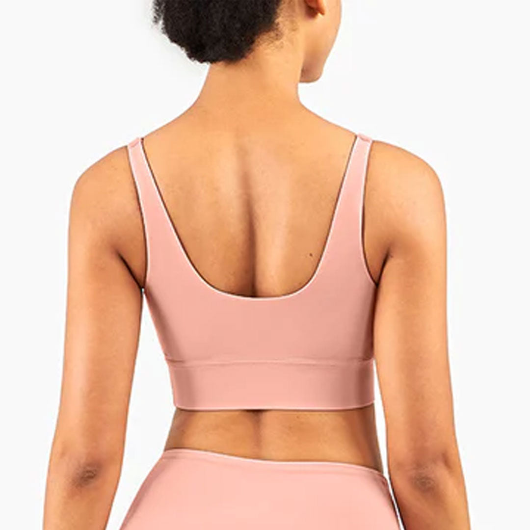 FREYSHA Crop Top Bra Shorts Nude Feeling Sport Suit Workout Outfit Fitness Wear