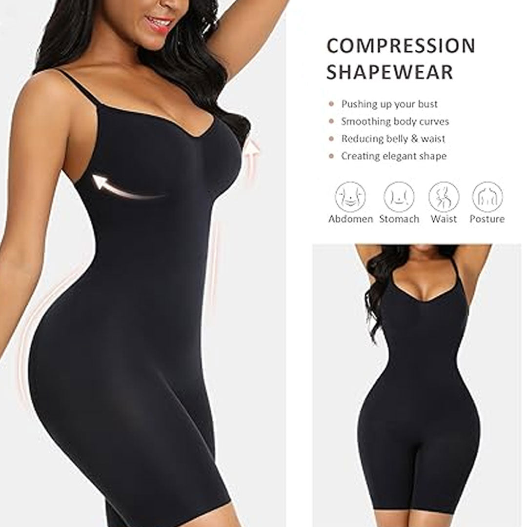 FREYSHA Tummy Control Shapewear Seamless Butt Lifter Thigh Slimmer Bodysuit for Women