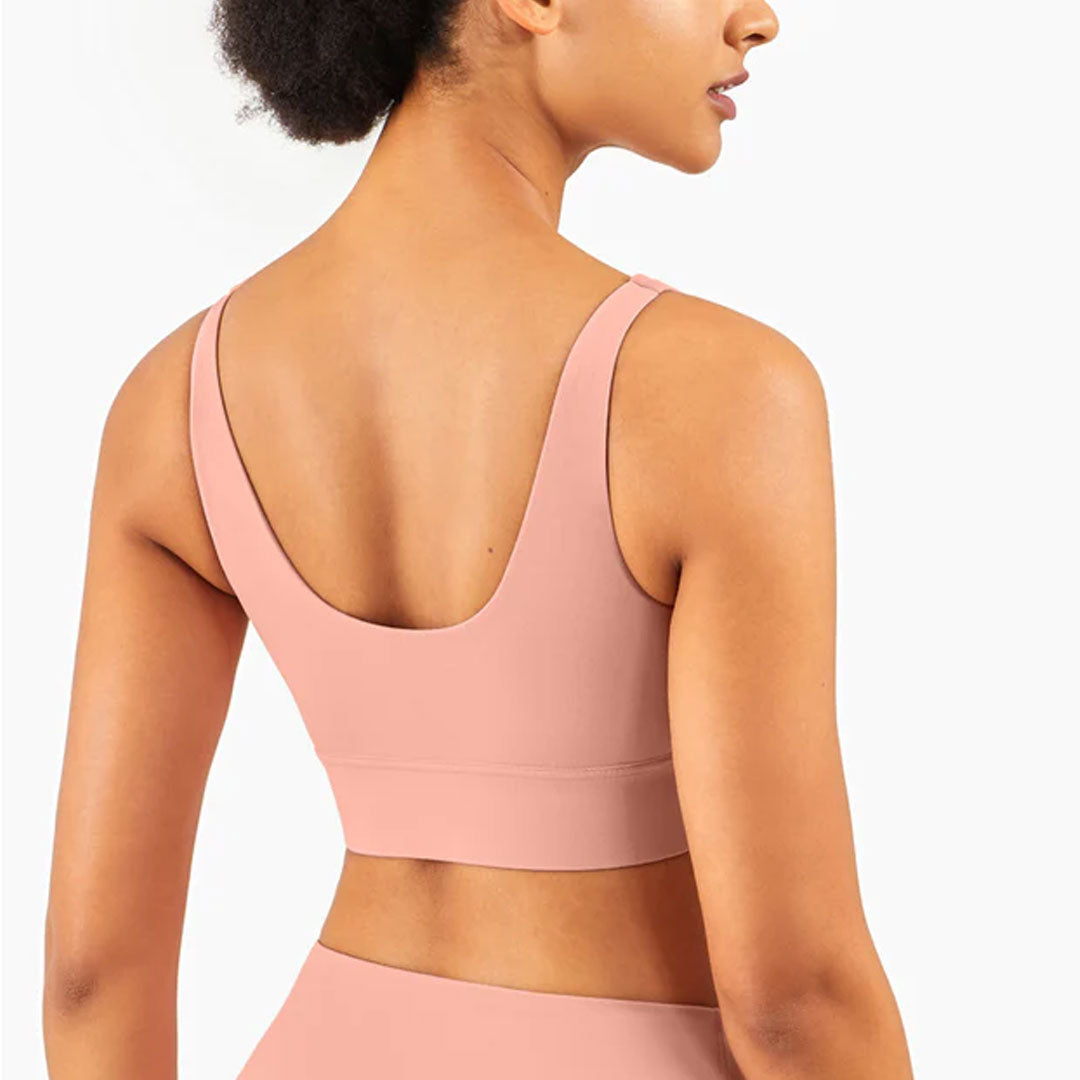 FREYSHA Crop Top Bra Shorts Nude Feeling Sport Suit Workout Outfit Fitness Wear