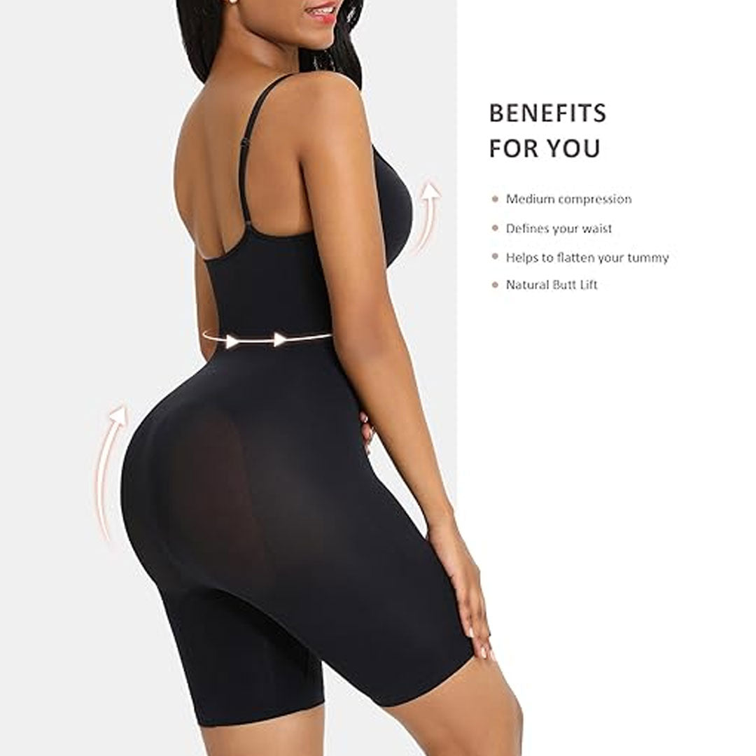 FREYSHA Tummy Control Shapewear Seamless Butt Lifter Thigh Slimmer Bodysuit for Women