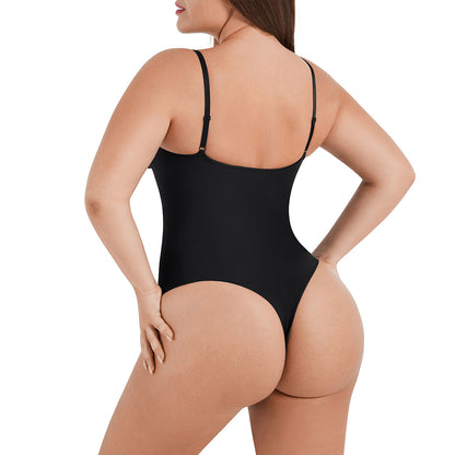 FREYSHA Women's Seamless Shapewear Thong Bodysuit Tank Top