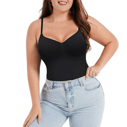 FREYSHA Women's Seamless Shapewear Thong Bodysuit Tank Top