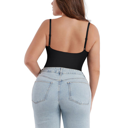 FREYSHA Women's Seamless Shapewear Thong Bodysuit Tank Top