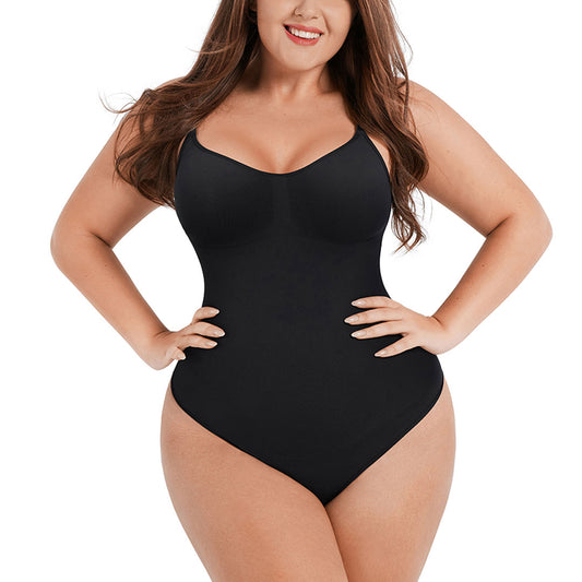 FREYSHA Women's Seamless Shapewear Thong Bodysuit Tank Top